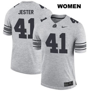 Women's NCAA Ohio State Buckeyes Hayden Jester #41 College Stitched Authentic Nike Gray Football Jersey EV20P52BS